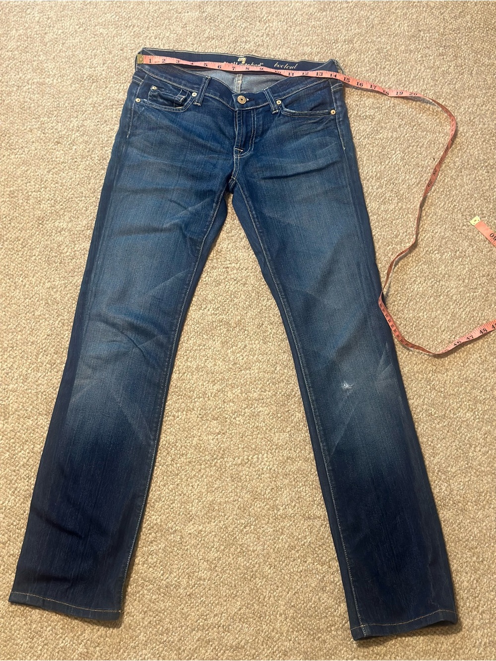 7 For All Mankind Women's Boot Cut Jeans - Dark Blue Denim